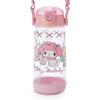 Sanrio Water Straw Direct Plastic My Cold Water Shoulder Strap Name Sticker 181871 Children's Bottle, Bottle, 480ml, Drinking, One-Touch, Lightweight,