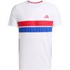 adidas Adizero Ретро Футболка для бега Белый Синий Красный JD7315