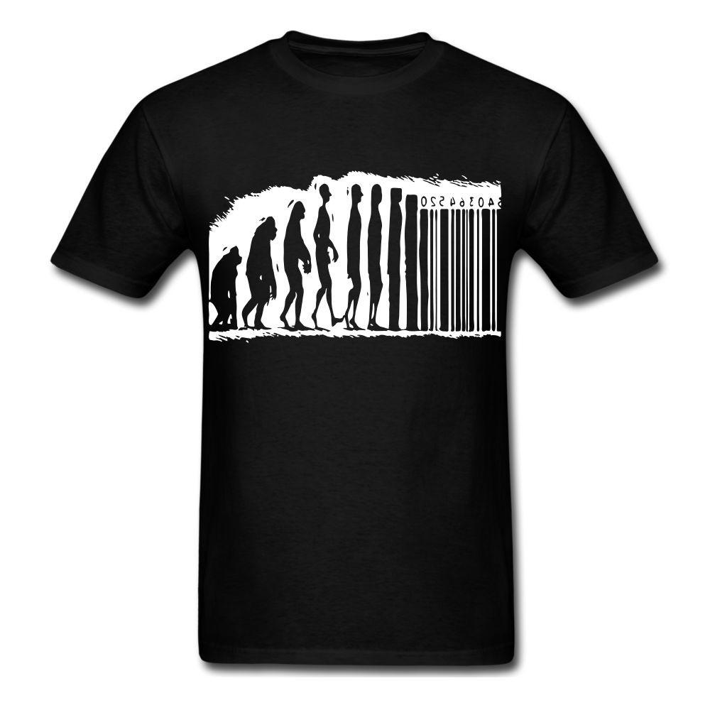 Evolution barcode humanity government consumerism consume graphic t-shirt tee