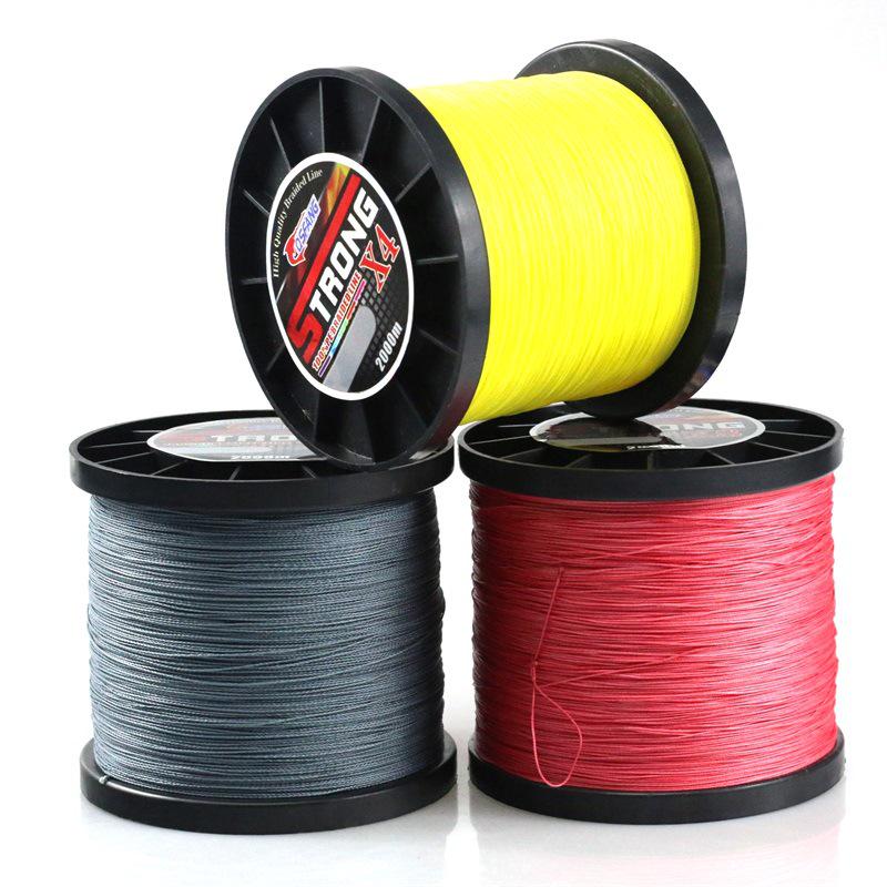 Рыболовная леска Dyneema: 4-жильный/8-жильный, 2000 м, Высокая прочность на разрыв, Устойчивый к укусам, Размеры 0.2#-10#