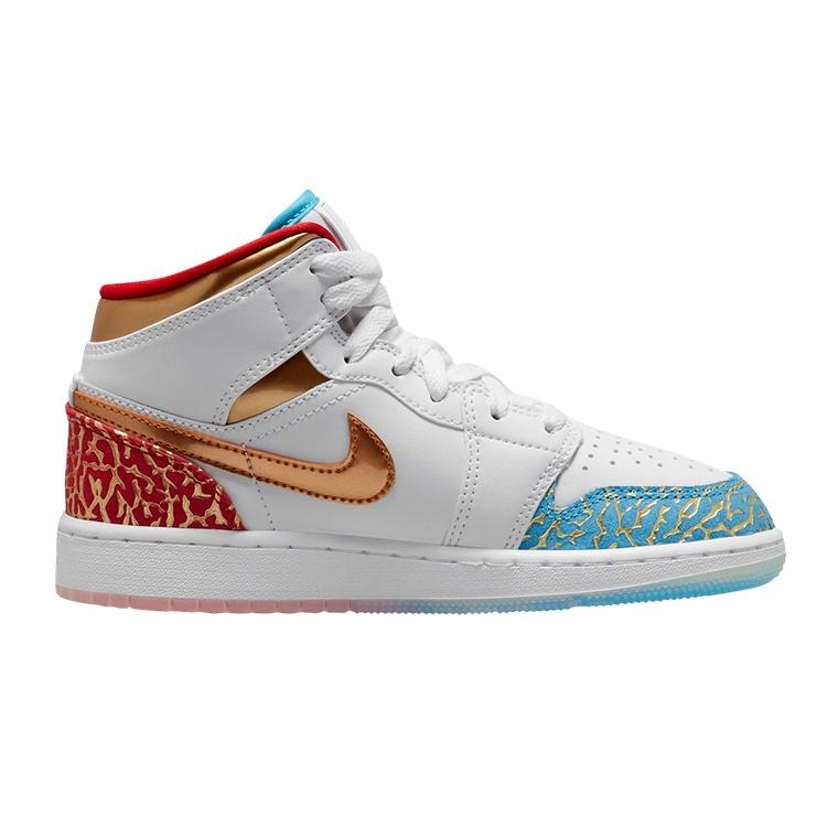 (GS) Air Jordan 1 Mid 'UNC to Chicago' Kids' FB2212-100