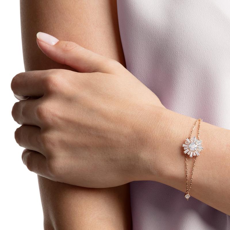 Swarovski Браслет «Подсолнух» с покрытием из розового золота для женщин 5451357