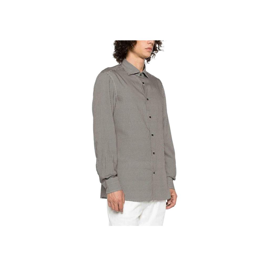 Emporio Armani Жаккардовая однобортная рубашка с длинным рукавом Мужские рубашки 6R1C86-1NMVZ-F084