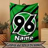 Custom Name Personalized Hannover 96 Football Print Blanket, Home Decor, Bedroom, Sofa, Camping, Couch, Gifts for Birthday ChristmasEnthusiasts