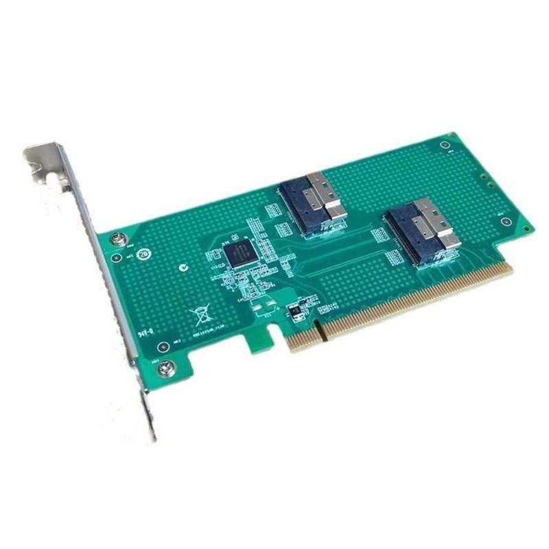 Highly Speed SFF-8654 8i To PCIe 4.0 X4 X8 External Extension Card Adapters SFF-8654 8i Adapters Card Computer for Nvme