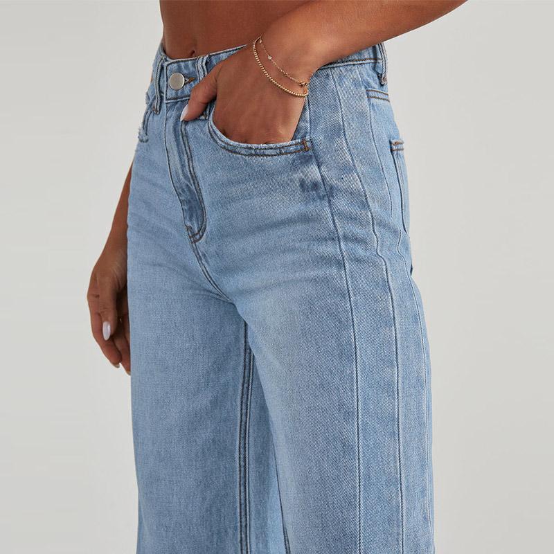 Джинсы прямого покроя с высокой талией, меховые, женские, новые модные, широкие брюки с высокой талией, джинсы, весна и осень для женщин, Y2k