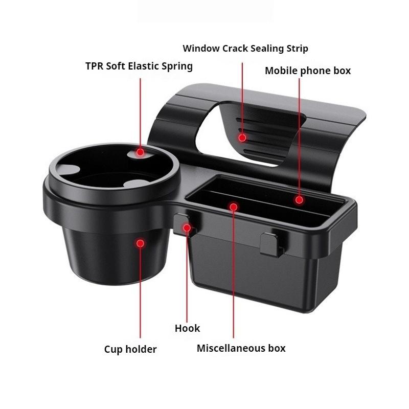 Universal Multifunctional Car Window Side Storage Cup Holder Automobile Hanging Storage Rack Auto Interior Parts Accessories