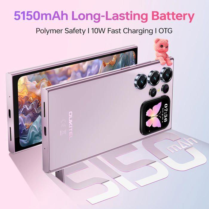 Telephone Portable OUKITEL C62 Pro 24+256GB 6,88" 5150mAh Smartphone Android 15 13MP Caméra Dual SIM 4G/Fingerprint/Face ID/NFC Or