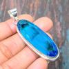 Swiss Blue Topaz Gemstone 925 Sterling Silver Handmade Women Jewelry Pendant