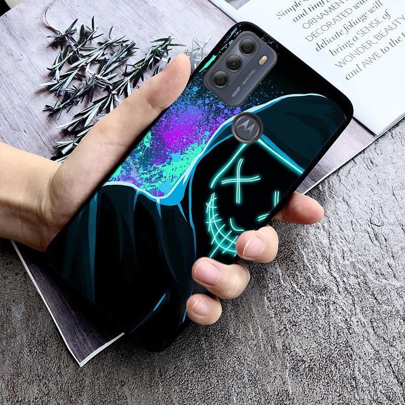 Чехол для телефона DJ Man с неоновой маской для мальчиков для Motorola Moto Edge 50 40 Pro 40 30 Ultra Neo G Power G Stylus G Play E32 E20 E40