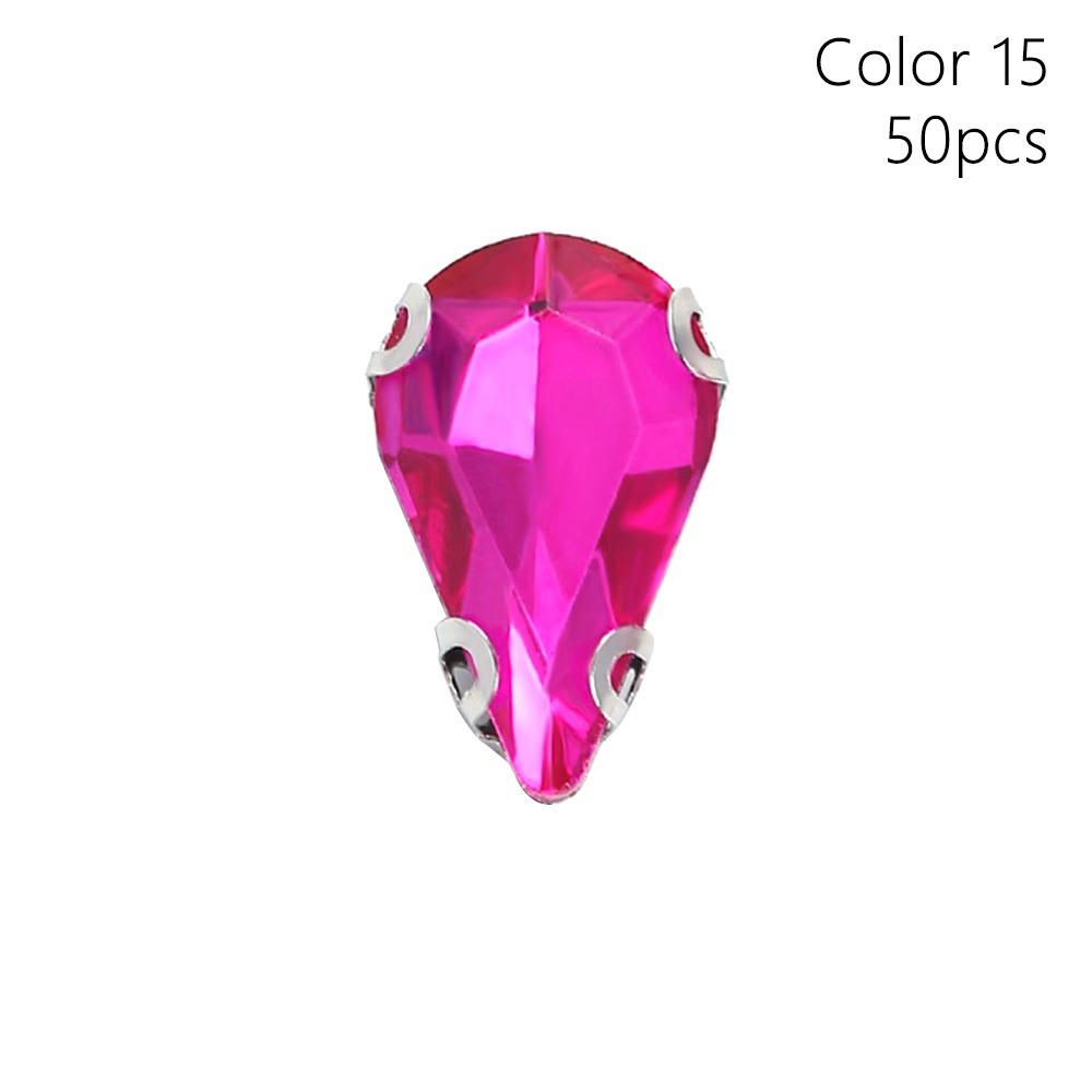 50 шт./упак. Пришивные блестящие стразы для шитья, форма капли воды, бриллиантовые бусины, украшение для рукоделия