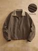 Men's Barn Style Baseball Jacket Color Block Retro Workwear Collar Fall Casual Outerwear