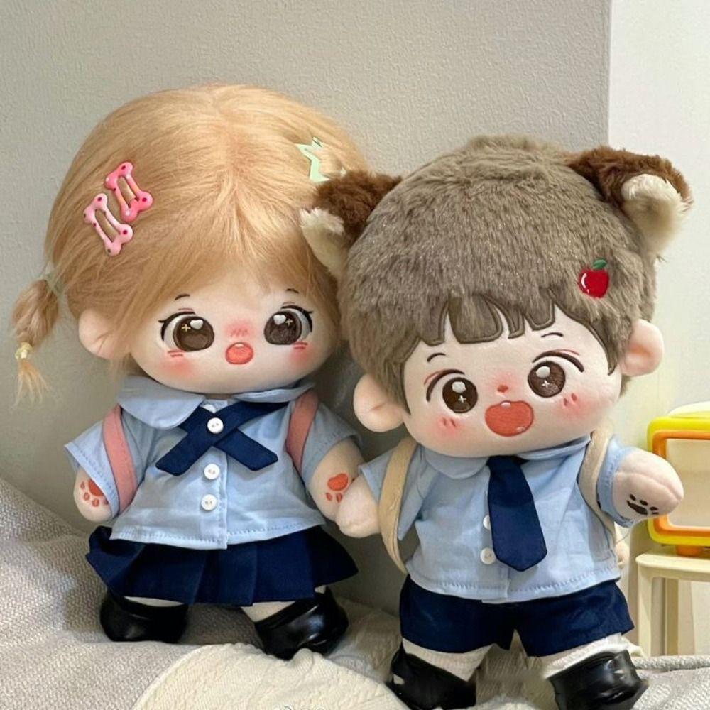 Soft 10cm Doll Clothes Necktie Blouse Skirt Suit Portable Cotton Stuffed Doll Accessory Children