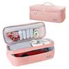 Hair Dryer Storage Bag Double Layers Large Capacity Portable Handle Zipper Solid Color Travel Women Hairdryer Accessories Organizer Carrying Case