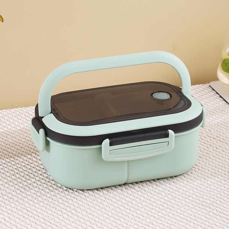 Box Doublelayer Bento Fruit Compartmentdivided Lunch Box Microwavesafe Office Fatreducing Lunch Box