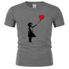 Mens Short Sleeve T Shirt Banksy Girl With Balloon Mens Pemium T Shirt Graffiti Art Urban Art Anarchy Fashion Tee-shirt Male
