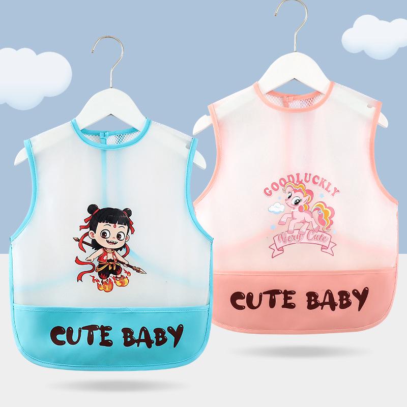 Дышащий сетчатый детский слюнявчик: Водонепроницаемый, Не требующий стирки, Защищающий от грязи слюнявчик для младенцев и детей