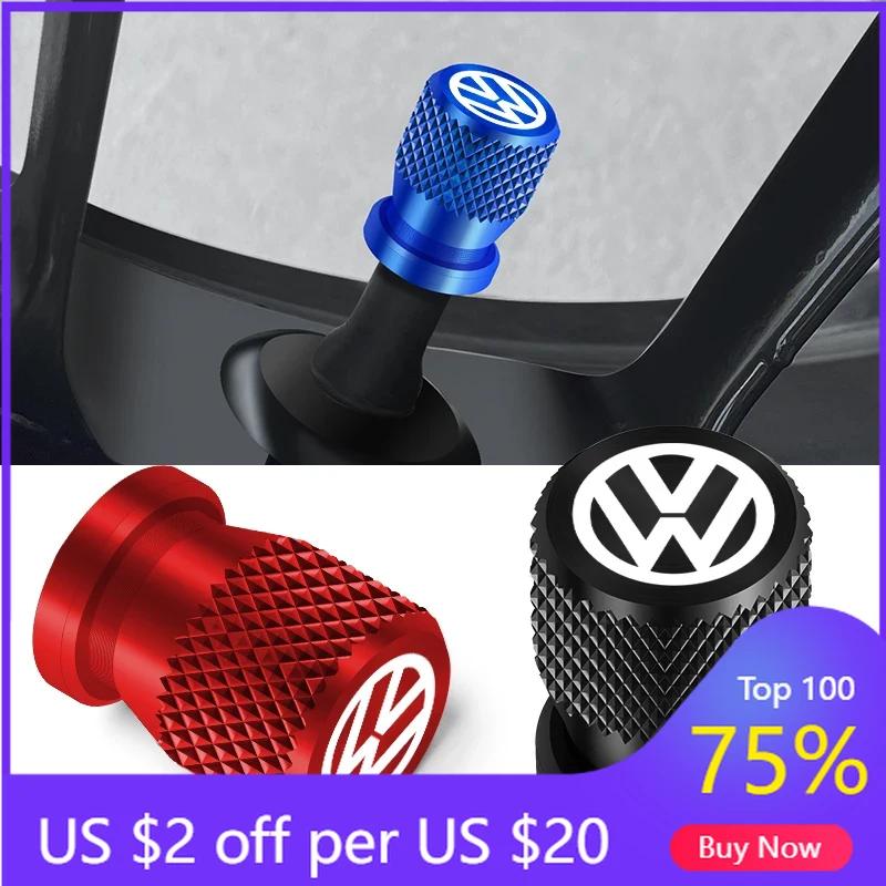 VW GTI GOLF 2026 Hot For VW VOLKSWAGEN 4Pcs Car Tire Valve covers Aluminum Wheel Stem Air Valve Caps For Volkswagen GOLF MK6 Pol