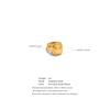 Yhpup Size 7# High Quality Stainless Steel Metal Square Casting Ring 18K Gold PVD Plated Personalized Popular Jewelry New