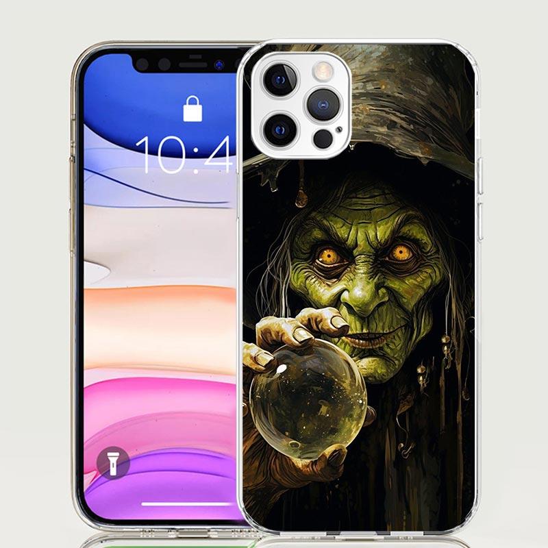 Halloween Moon Witch Horror Phone Case for Apple iPhone 17 Air 16 15 Plus 14 + 13 Mini 12 11 Pro Max 7 8 SE 16Max Soft Shell Cov
