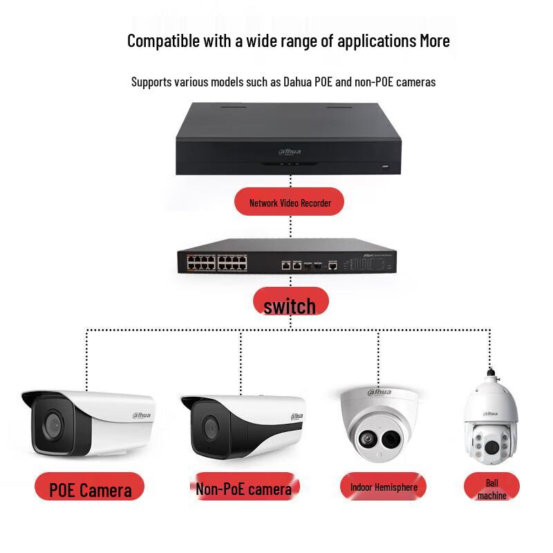 Dahua 16-Channel 4-Bay NVR Surveillance Recorder CN plug (adapter included)