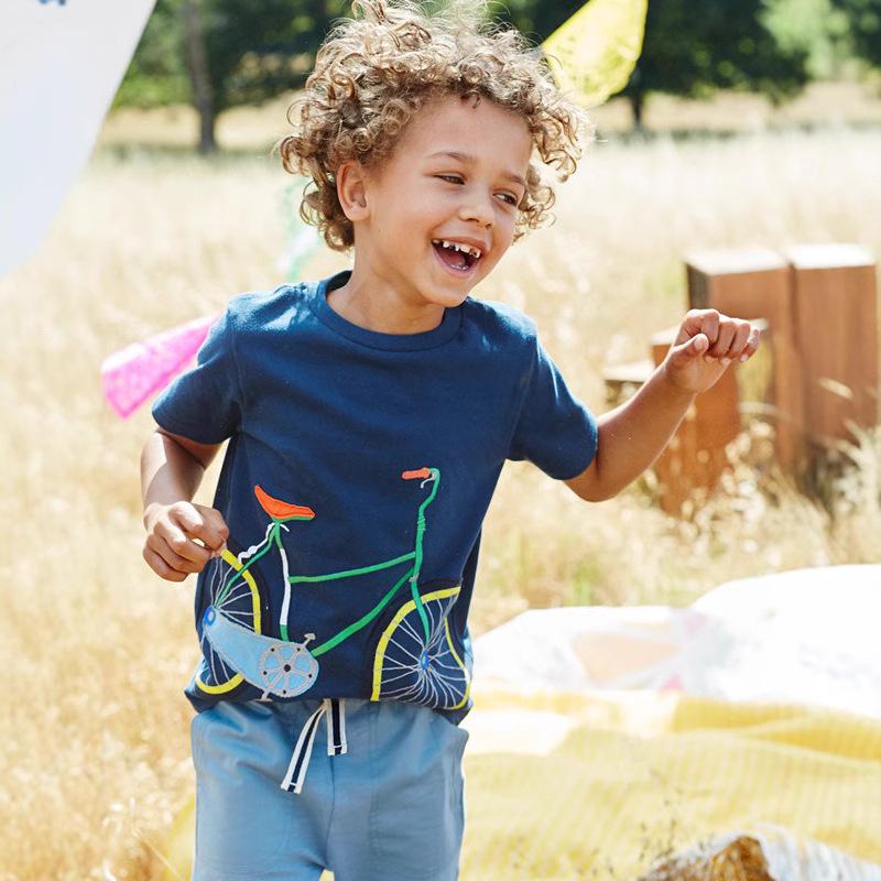 Летняя хлопковая футболка с коротким рукавом для мальчиков - Европейский и американский стиль