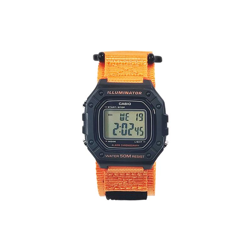 Casio Индивидуальные часы модифицированная серия Минчэнь Чжолуо смоляной корпус классические ретро маленькие квадратные часы модный тренд жизнь wate W-218H-4B2