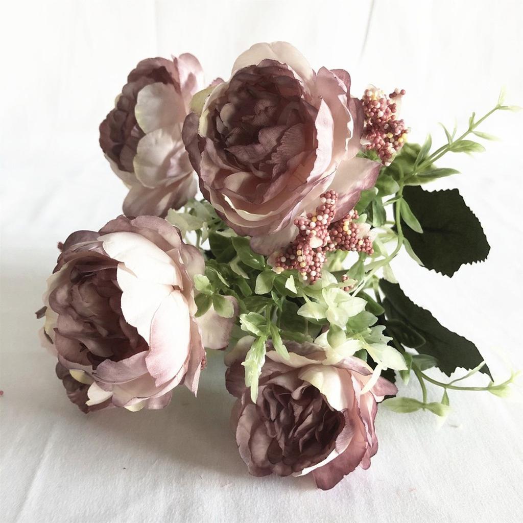 Artificial Flower Bouquet Fake Flowers Silk Peony Surprising S