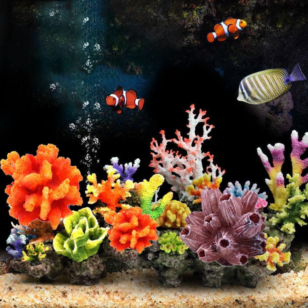 Underwater for Fish Tank Decor Simulation Sea Coral Coral Reef Aquatic Ornament Aquarium Plants