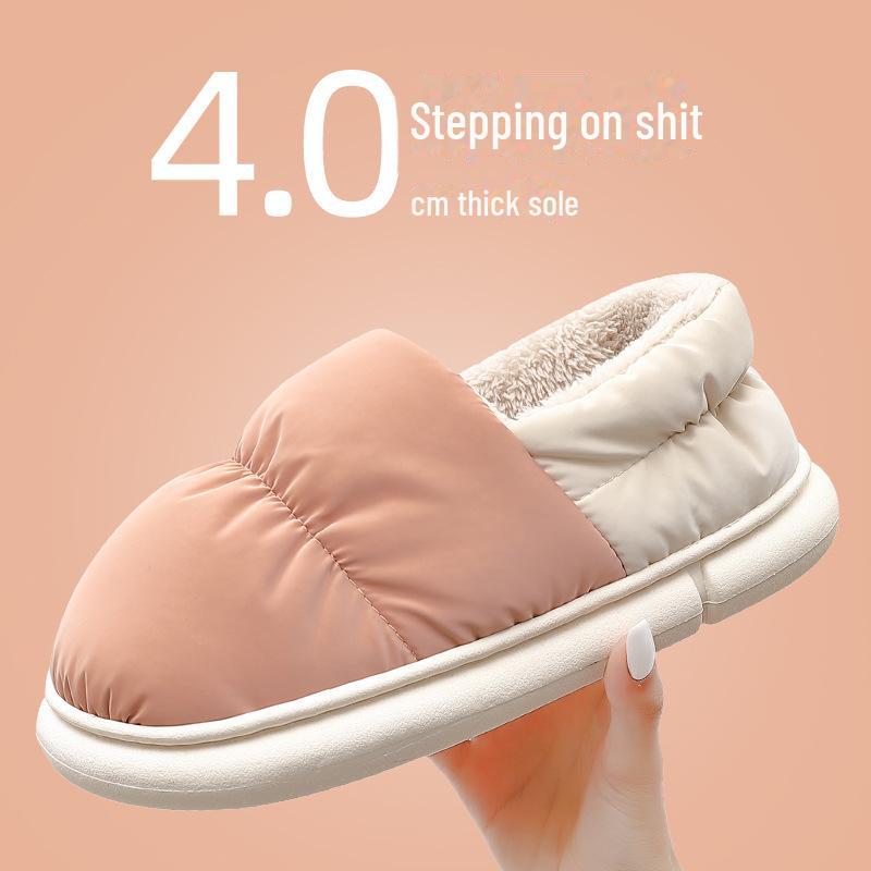 2023 Новые водонепроницаемые нескользящие теплые хлопковые домашние тапочки для женщин и мужчин