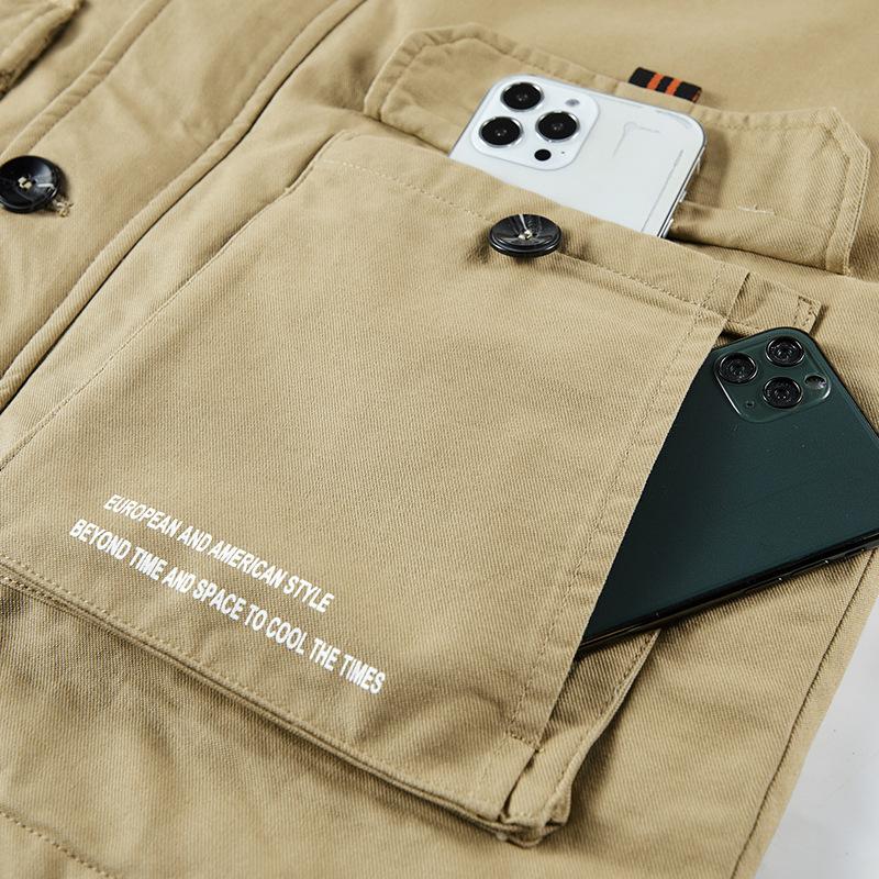 Зимняя хлопковая куртка, мужское свободное и плюшевое толстое пальто, рабочая куртка, куртка с капюшоном и множеством карманов