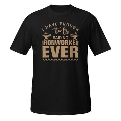 Ironworker T Shirt Funny Tools Construction Apparel Metal Worker Vintage Unisex Slightly Fashion Top For Everyday Wear