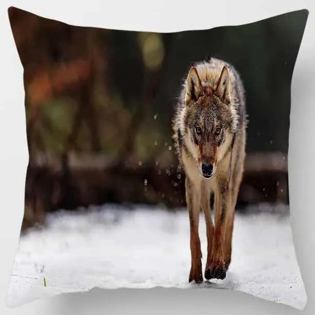 Животный мир Тигр Лев принт узор наволочка гостиная диван наволочка спальня прикроватная тумбочка украшение дома 45x45 см