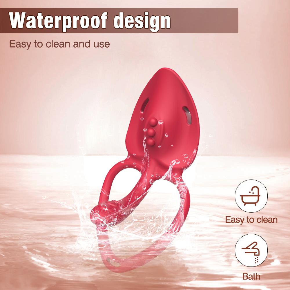 Носимый вибратор-трусики для взрослых, секс-игрушка, беспроводное управление, вибрирующее кольцо для пениса с кружевным ремешком, стимулятор клитора для женщин, для пары