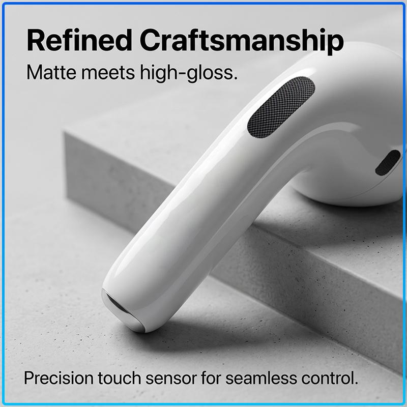 Невероятный звук AirPods Pro 3 Bluetooth-наушники со встроенной системой шумоподавления IPX4 Устойчивы к ежедневному поту Удобная посадка Беспроводные наушники