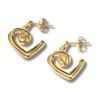 [mico.lor] серьги из нержавеющей стали (246) сердце набор из 2 женский хирургическая нержавеющая сталь 316L Совместим с металлической аллергией золото золотой