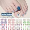 White Flash Toe Nail Sticker Removable Toenail Nail Stickers New Foot Nail Stickers  Foot Toe