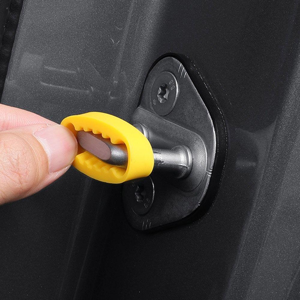 Soundproofing Car Door Lock Protectors Silicone Sound Damper Door Lock Buffer  Auto Accessory