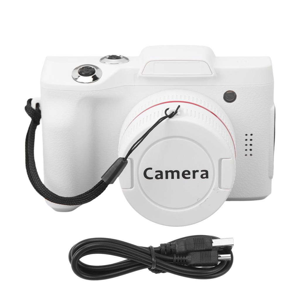 Digital Camera HD 16MP White Color Multi Axes Stabilization Smart Beginner Vlogging Camera Beginner Camera Portable Small Camera
