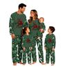 Семейный рождественский пижамный комплект с принтом: топ с длинным рукавом и брюки. Домашняя одежда для взрослых и детей.