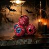 Realistic Bloodshot Eyes Halloween Hanging Eyeballs Decoration, 4 Pcs Scary Fake Blood in Reusable Display Items Net Bag for Haunted House Props,