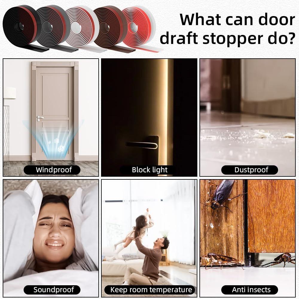 Self-adhesive Door Bottom Sealing Strip Soundproof Weather Stripping Draught Excluder  Living Room