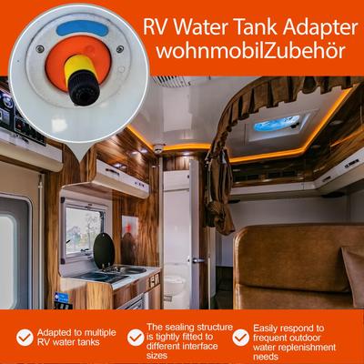 Сменный вход для воды RV, Герметичный адаптер крышки заливной горловины бака для пресной воды для уличных кемперов, прицепов, городское подключение