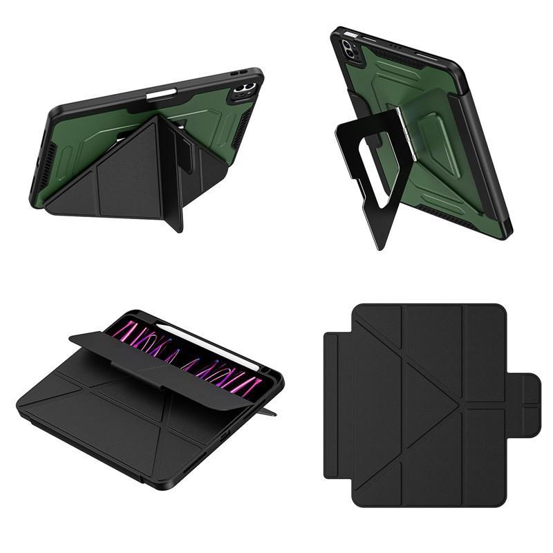 Magnetic Folio Case IPad 11th Gen A16 Air 7 6 With Stand Support Sleep Wake Function Triple Fold Design