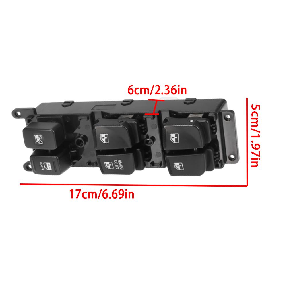 1Pcs Master Driver Side Power Window Switch for Hyundai Accent 2006-2007 93570-1E000 93570-1E110 93570-1E030 Replacement