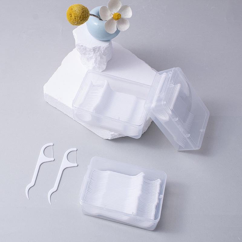 Compact Toothpick Case & Individually Wrapped Dental Floss Sticks with LOGO