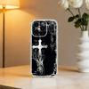 Чехол C-Cool Dark Gothic Cross Mark для iPhone 17 16 15 14 13 12 11 Mini Pro Max Plus Прозрачный