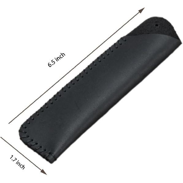 Handmade Leather Double Pen Case Crazy Horse Leather Fountain Pen Pouch Protective Sleeve Cover