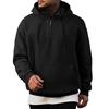 Men's Casual Solid-color Hooded Long-sleeved Pocket Sweatshirt , Men's Fleece And Thickened Warm Semi-zippered Sweatshirt Jacket