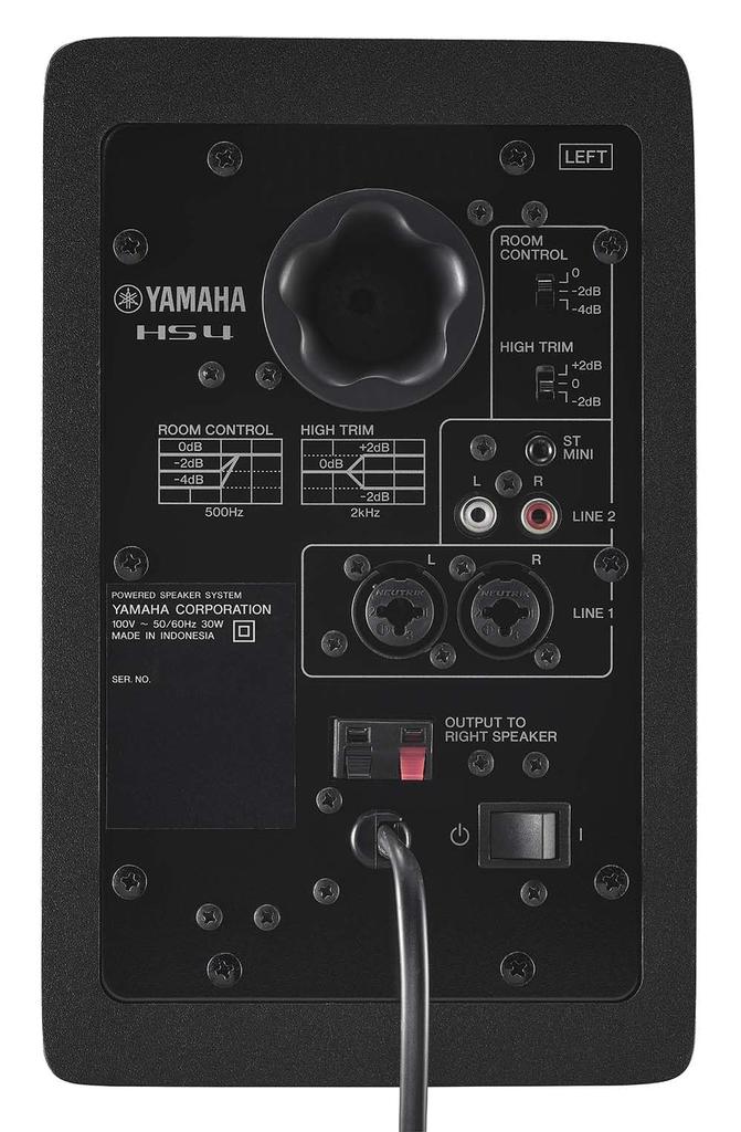 Компактная студийная мониторная акустическая система Yamaha Powered HS4 черного цвета